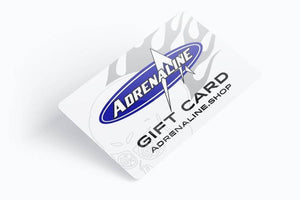 Image of an Adrenaline gift card promoting online gift cards for adrenaline enthusiasts.